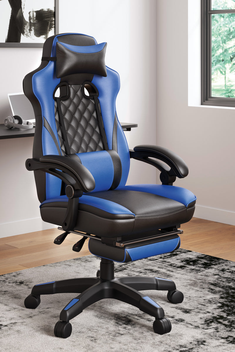 Ashley Lynxtyn Gaming Chair - Blue & Black