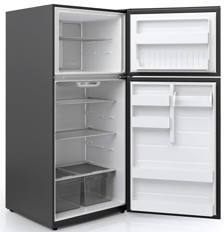 MIDEA 18 Cu. Ft. Top Mount Freezer Refrigerator (Black)