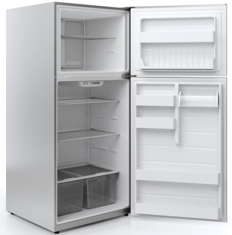 MIDEA 18 Cu. Ft. Top Mount Freezer Refrigerator (Stainless)